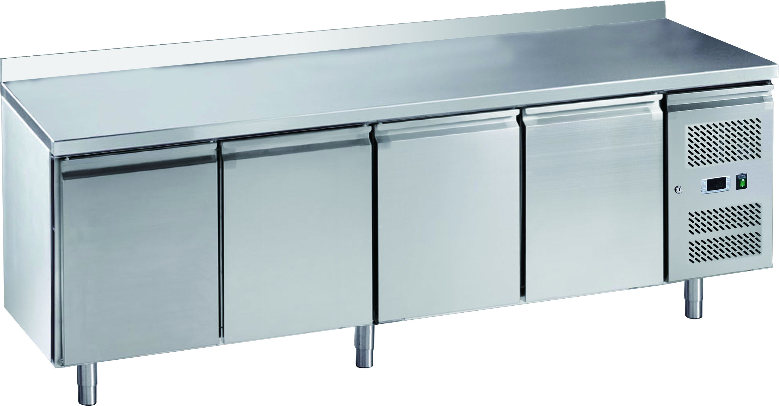 European Type Auto Defrost GN Counter freezer with Backsplash