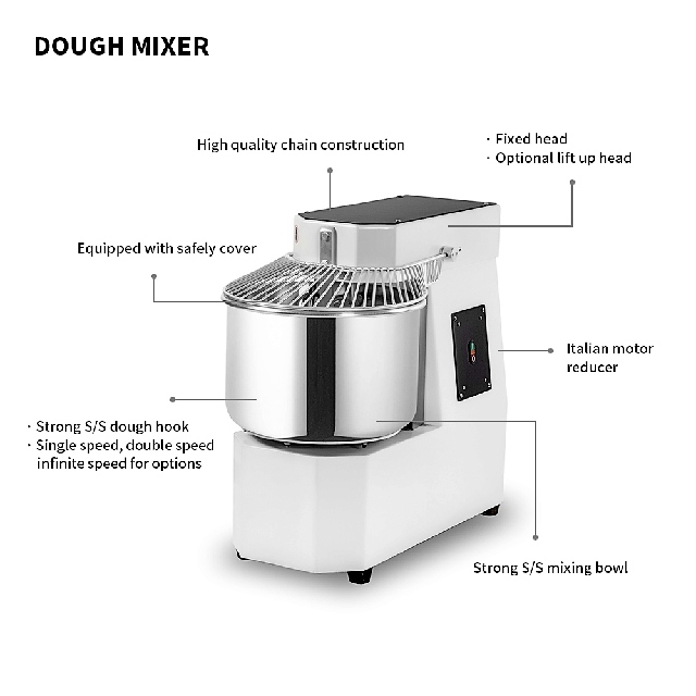 Commercial Use High Quality Stainless Steel Dough Mixer
