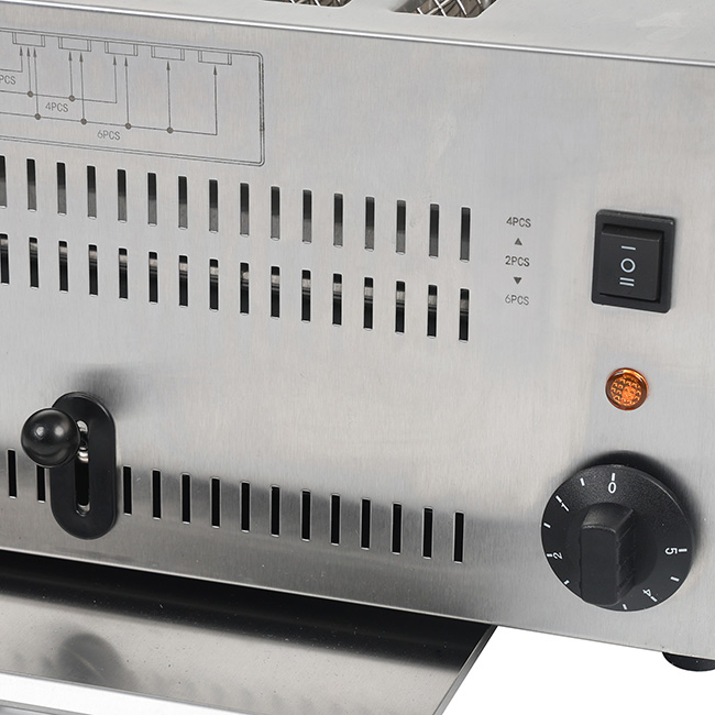 6-Slice Commercial Toaster Heavy Duty Stainless Steel
