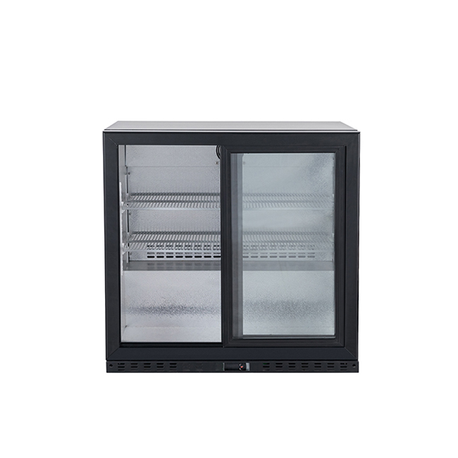 Glass Sliding Door Back Bar Cooler Fan Assisted Cooling