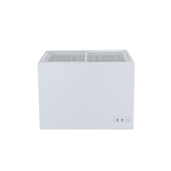 Commercial Freezer with Lockable Glass Lid