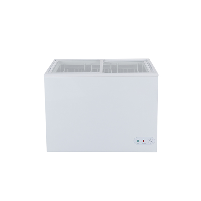 Commercial Freezer with Lockable Glass Lid