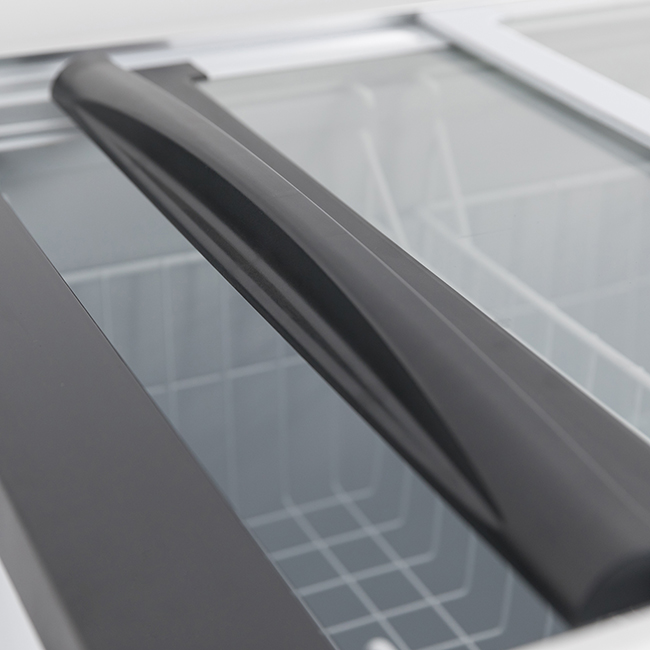 Sliding Transparent Lid Commercial Deep Chest Freezer