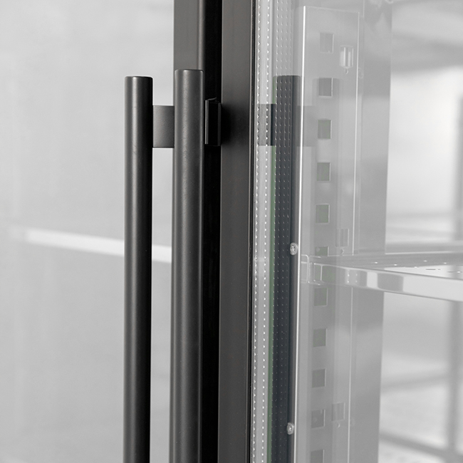 Commercial Backbar Glass Door Refrigerator Beverage Cooler with Drawer