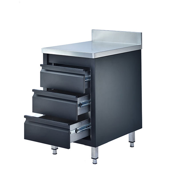 Stainless Steel 3-Drawer set with Splashback