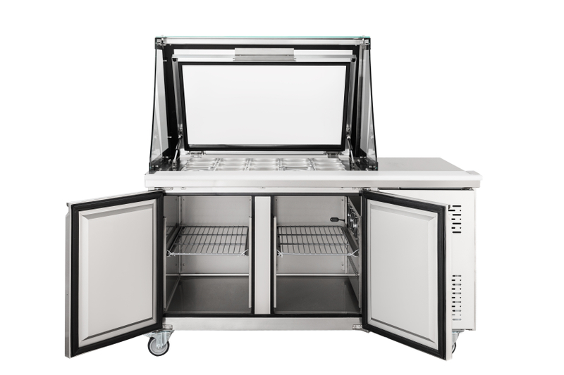 New Design Refrigerated Preparation Table Reserve a place for the cash register.