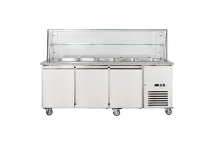 Energy-Efficient Marble Worktop Line Preparation Table for Easy Cleaning