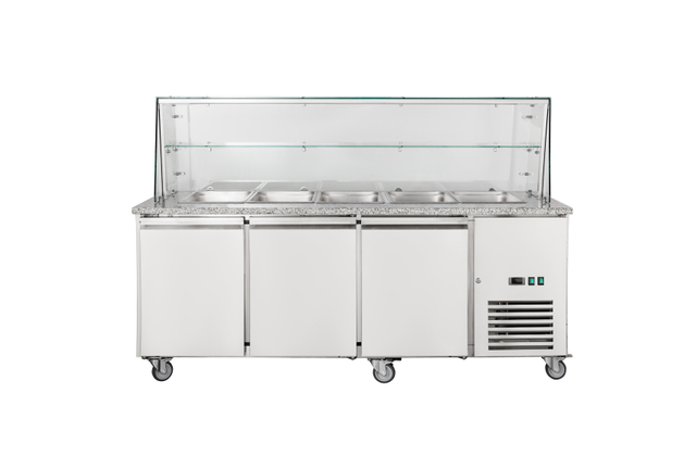 Energy-Efficient Marble Worktop Line Preparation Table for Easy Cleaning