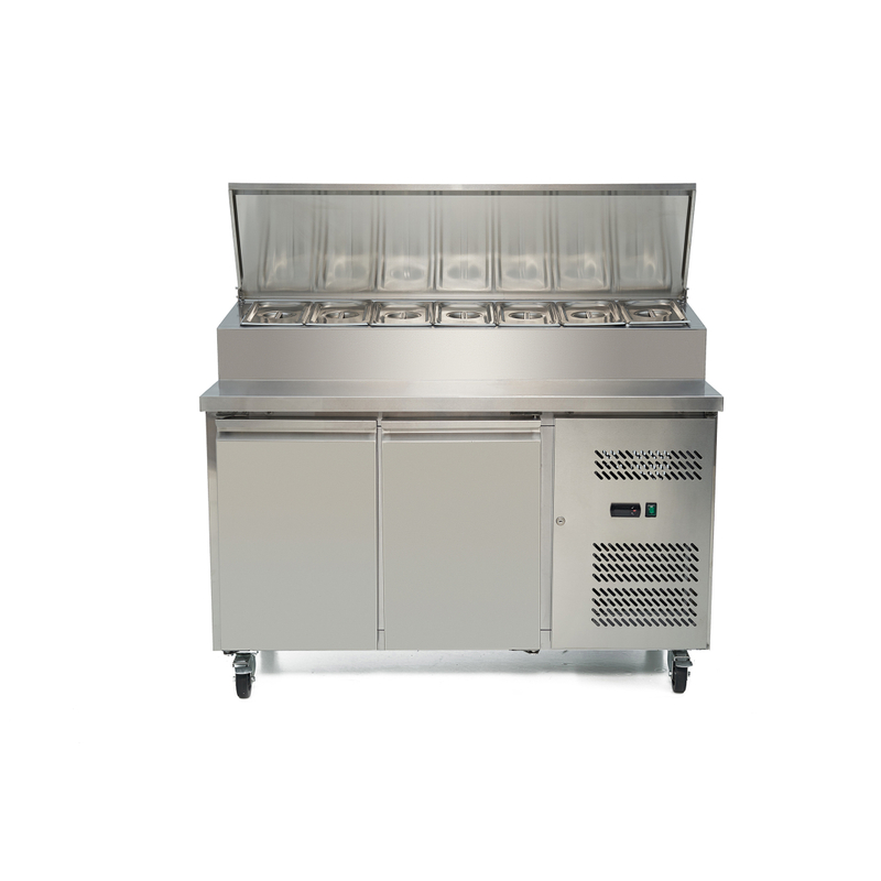 SH2000/800 Commercial Sandwich Prep Table with Refrigerator Stainless Steel