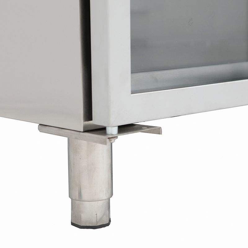 Double Glass Door Upright Freezer with CE Certificate