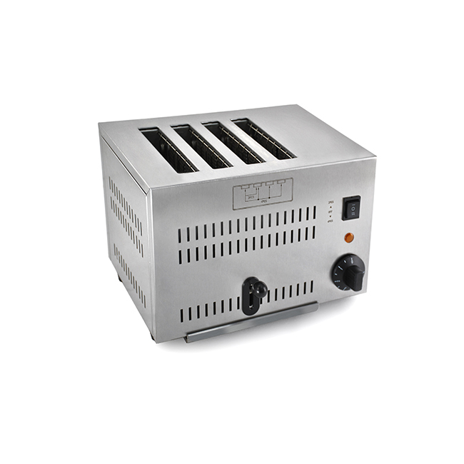Premium Stainless Steel Toaster with Wide Slots Modern Design