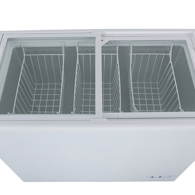 Commercial Freezer with Lockable Glass Lid