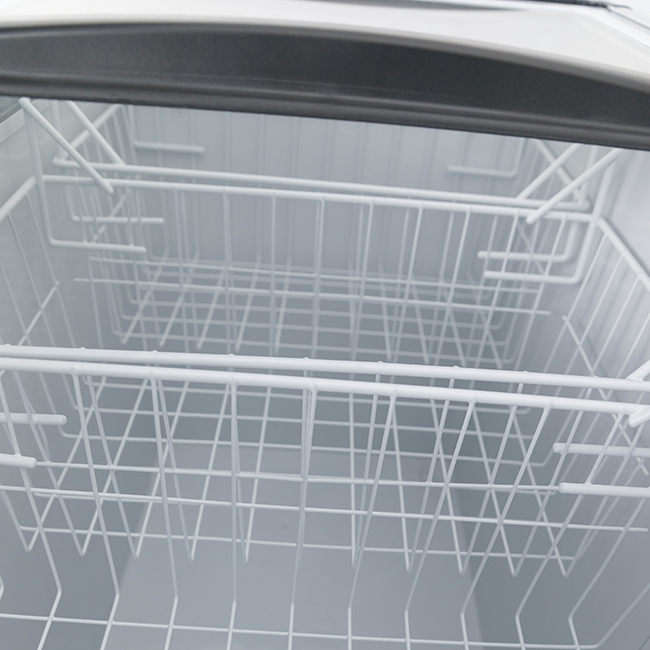 Sliding Transparent Lid Commercial Deep Chest Freezer