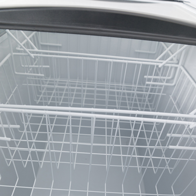 Sliding Transparent Lid Commercial Deep Chest Freezer