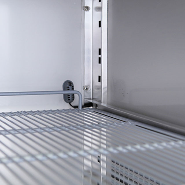 Worktable top SS commercial GN counter chiller with backsplash