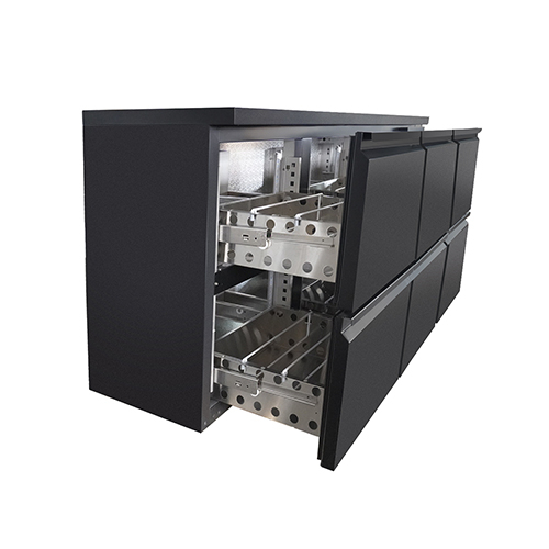 DC320 425L Professional Dual-Door Undercounter Refrigerator with GN Drawers