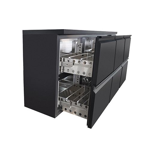 DC320 425L Professional Dual-Door Undercounter Refrigerator with GN Drawers