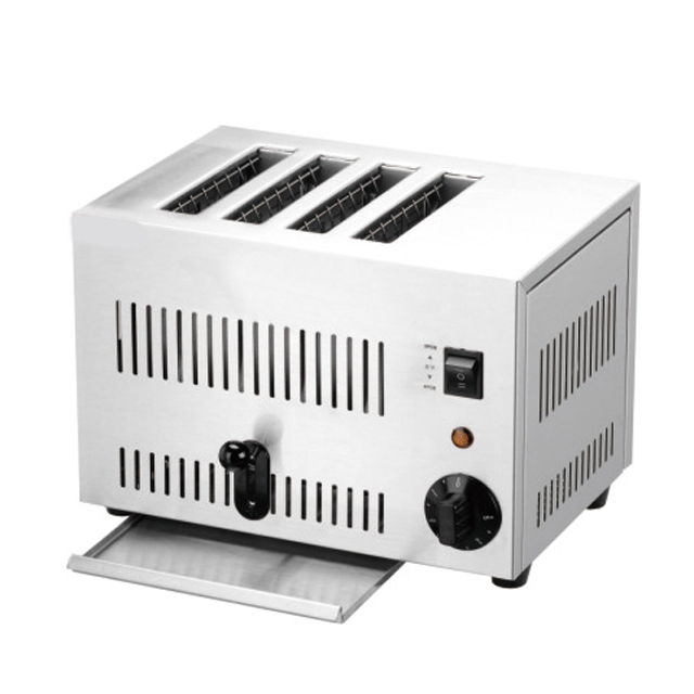 Premium Stainless Steel Toaster with Wide Slots Modern Design