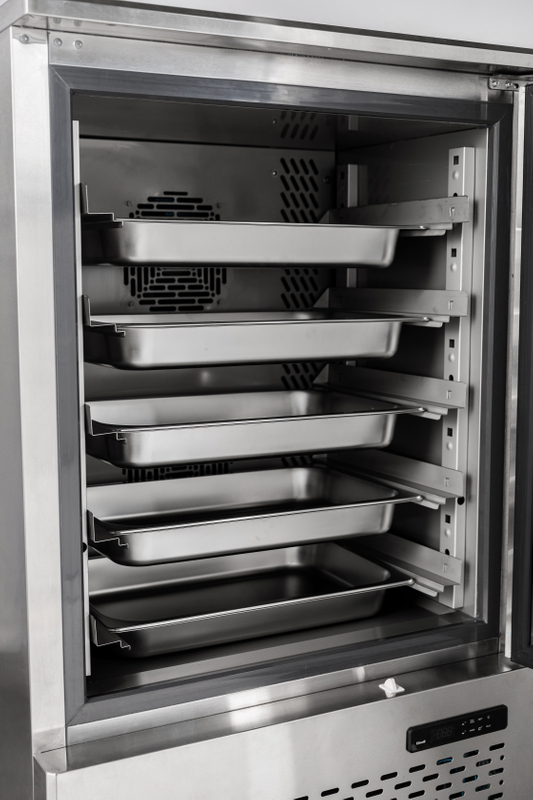 CE Stainless Steel Blast Chiller Ventilated Freezer