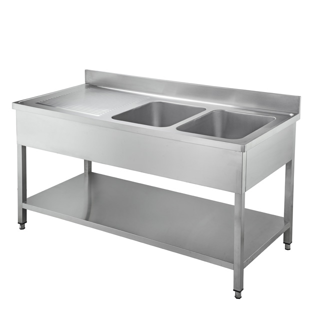 Single Basin Sink with Right Storage Surface for Easy Installation and Cleaning