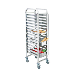 Stainless Steel 18 Layers M Shape Rack Trolley From Factory