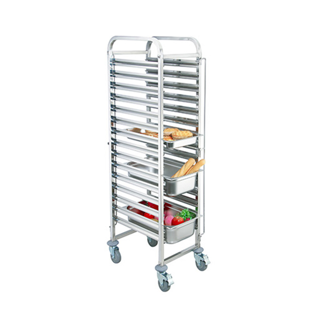 Stainless Steel 18 Layers M Shape Rack Trolley From Factory