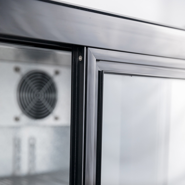 Commercial Glass Hinged Door Back Bar Cooler with Glass Door