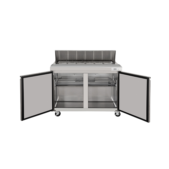 Commercial American Style Double Door Salad prep table Large Capacity