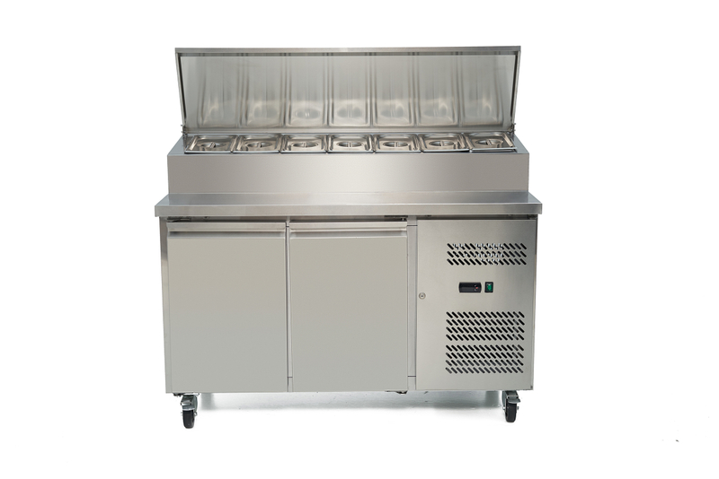 SH2000/800 Commercial Sandwich Prep Table with Refrigerator Stainless Steel