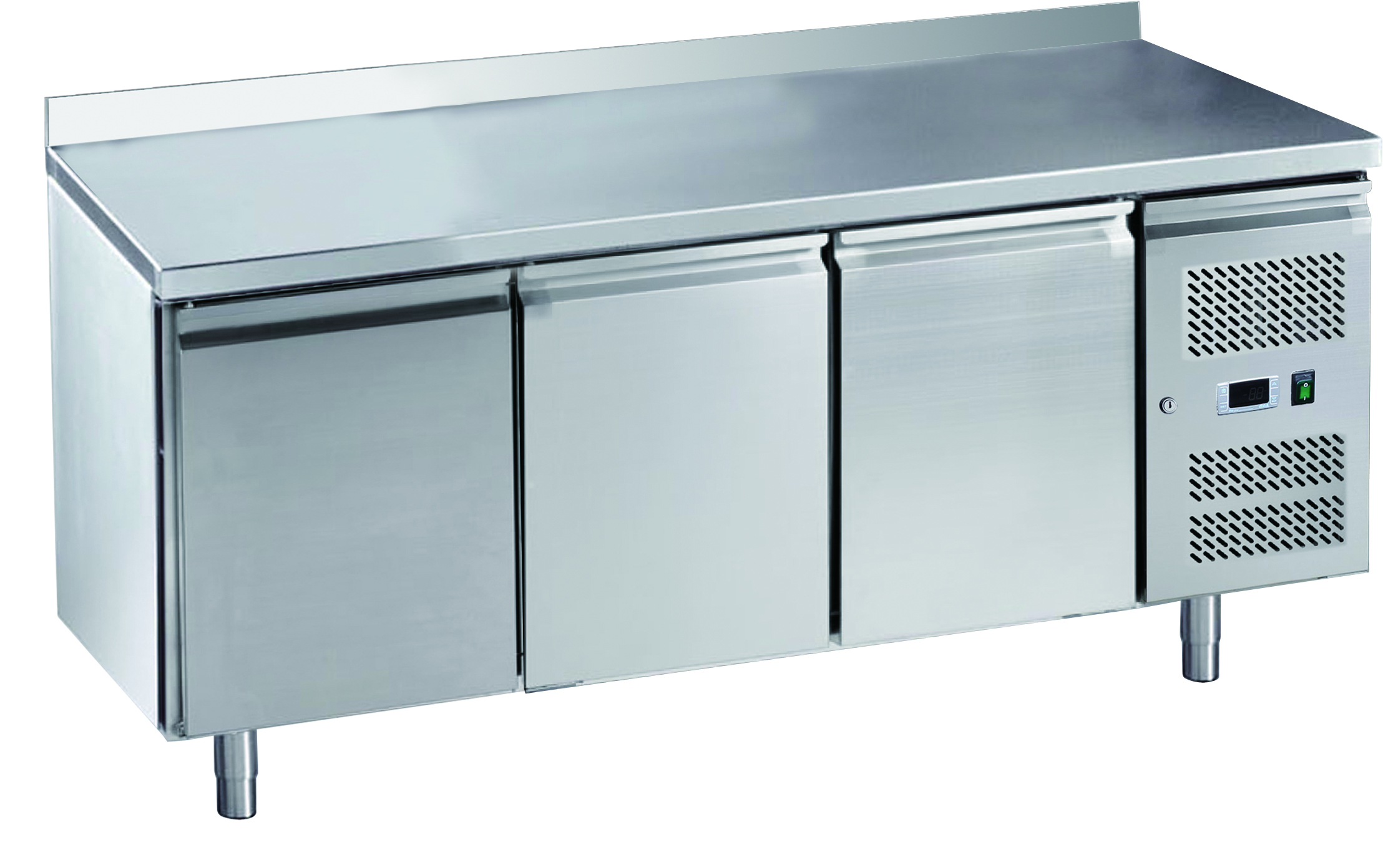 European Type Auto Defrost GN Counter freezer with Backsplash