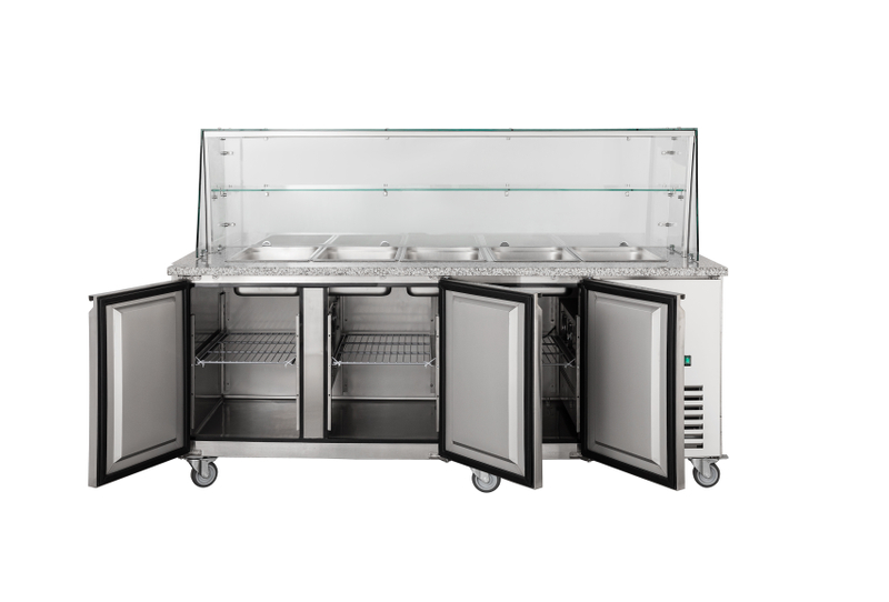 Energy-Efficient Marble Worktop Line Preparation Table for Easy Cleaning