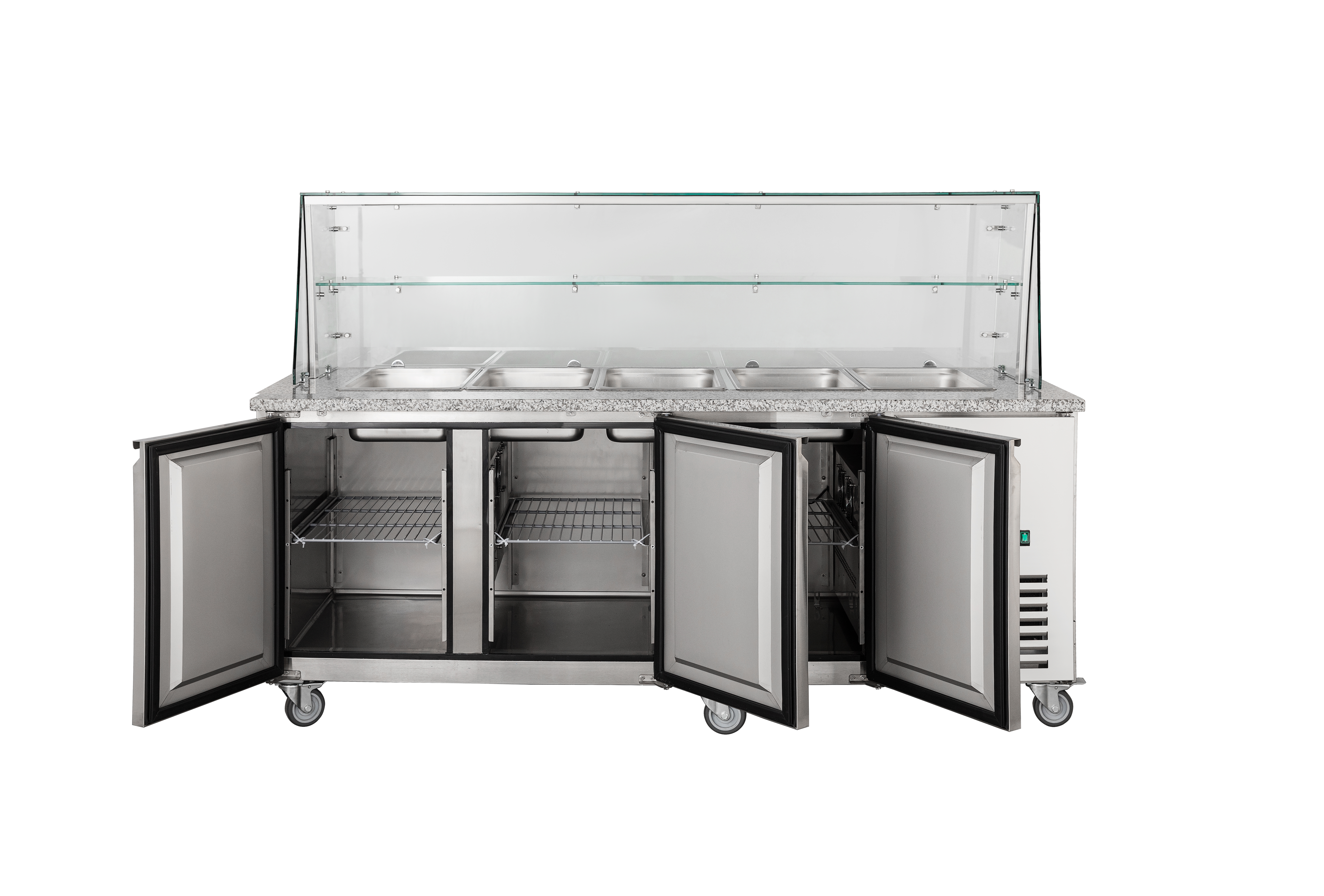 Energy-Efficient Marble Worktop Line Preparation Table for Easy Cleaning