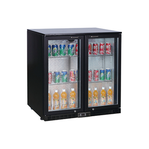 Display Backbar Fridge - 208L Capacity with Self-Closing Glass Door