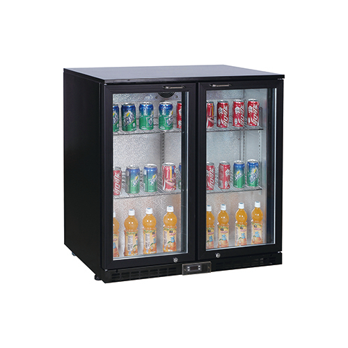 Display Backbar Fridge - 208L Capacity with Self-Closing Glass Door