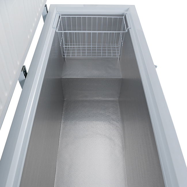 Compact Deep Chest Freezer with Removable Basket White