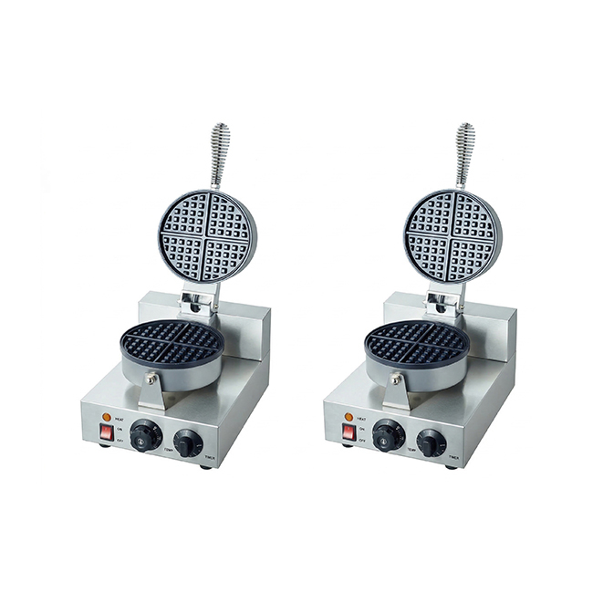 Dual-Plated Professional Waffle Maker Simultaneous Cooking