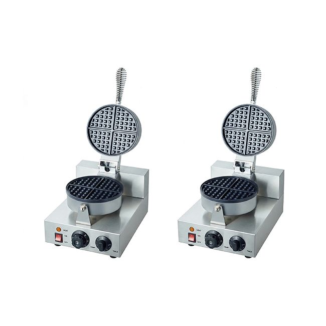 Dual-Plated Professional Waffle Maker Simultaneous Cooking