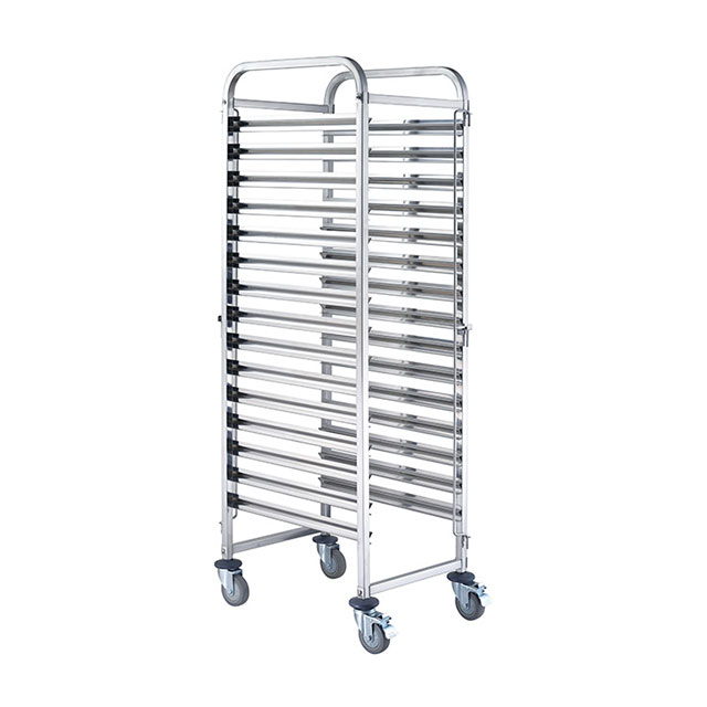Heavy-Duty Stainless Steel Multi-Tier Storage Trolley