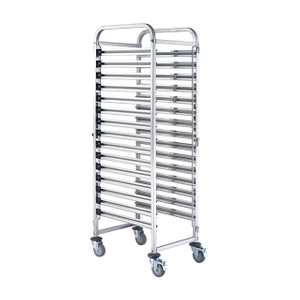 Heavy-Duty Stainless Steel Multi-Tier Storage Trolley