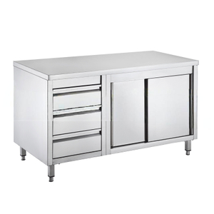 Commercial Stainless Steel Work Cabinet with Drawers for Kitchen Using