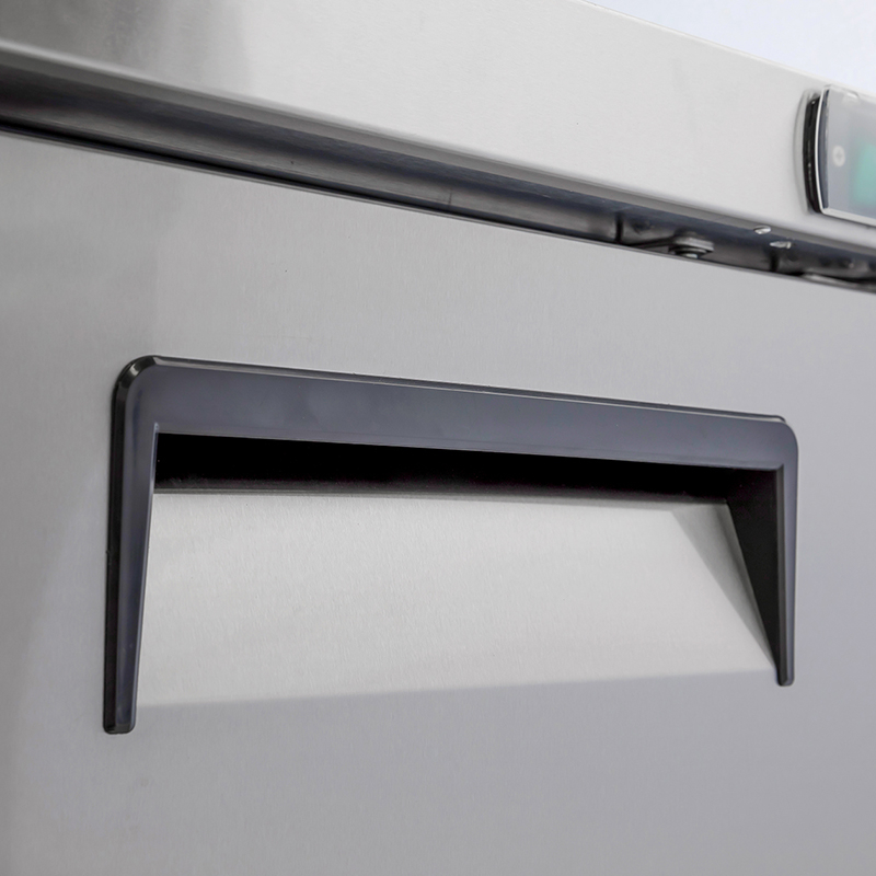 Commercial Salad Prep Table with Two Solid Door Refrigerated Base