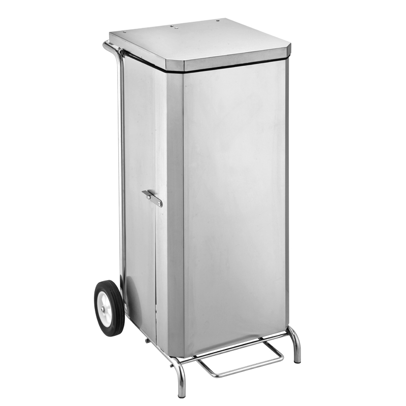 Stainless Steel Step-On Garbage Bin for Kitchen Use