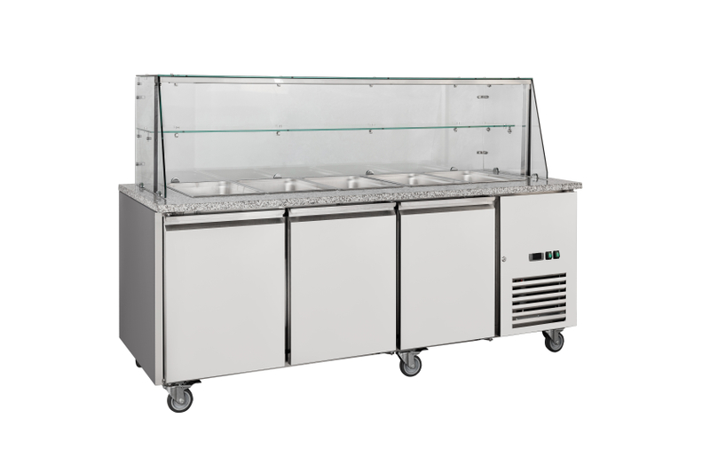 Energy-Efficient Marble Worktop Line Preparation Table for Easy Cleaning