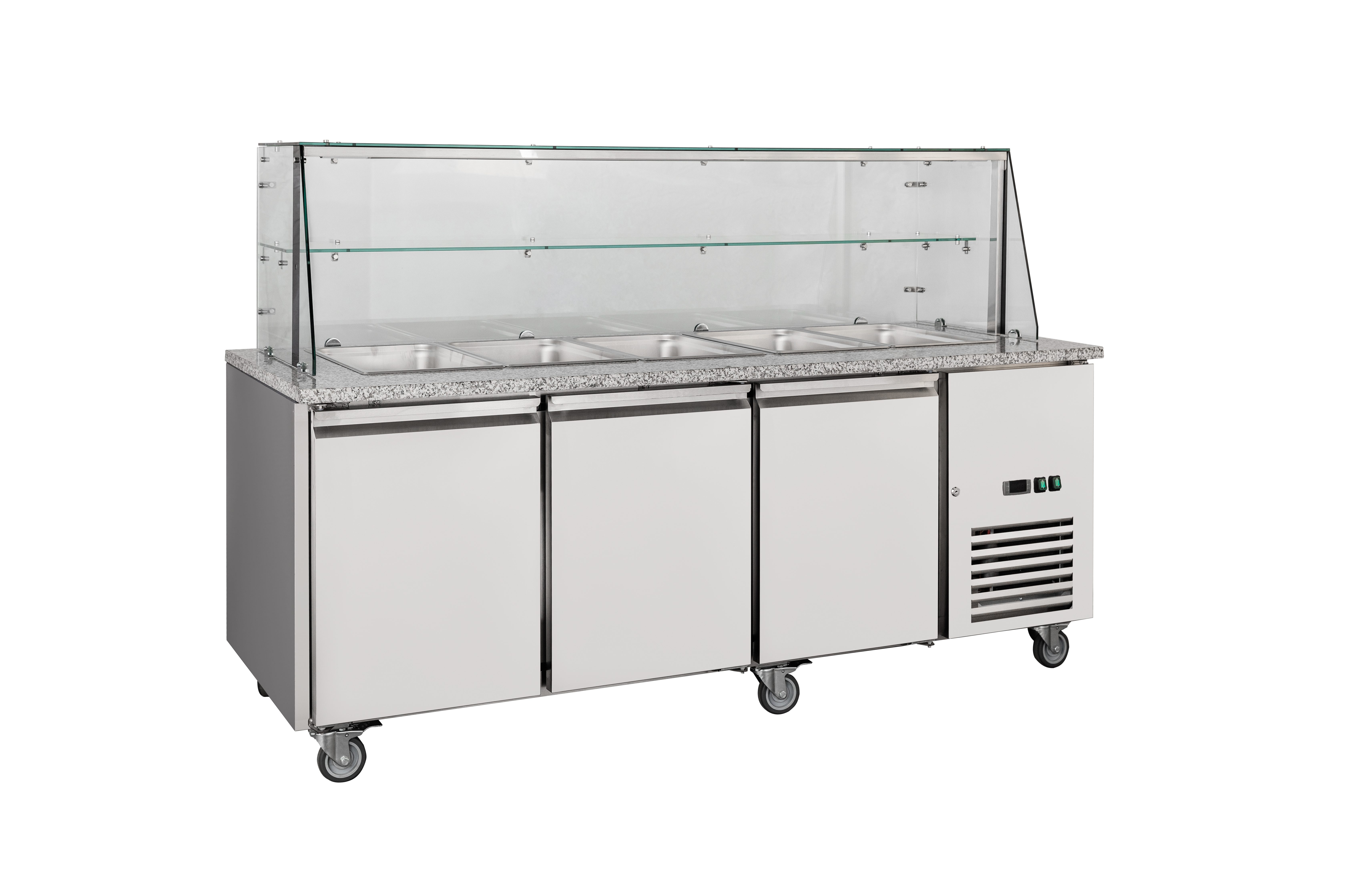 Energy-Efficient Marble Worktop Line Preparation Table for Easy Cleaning