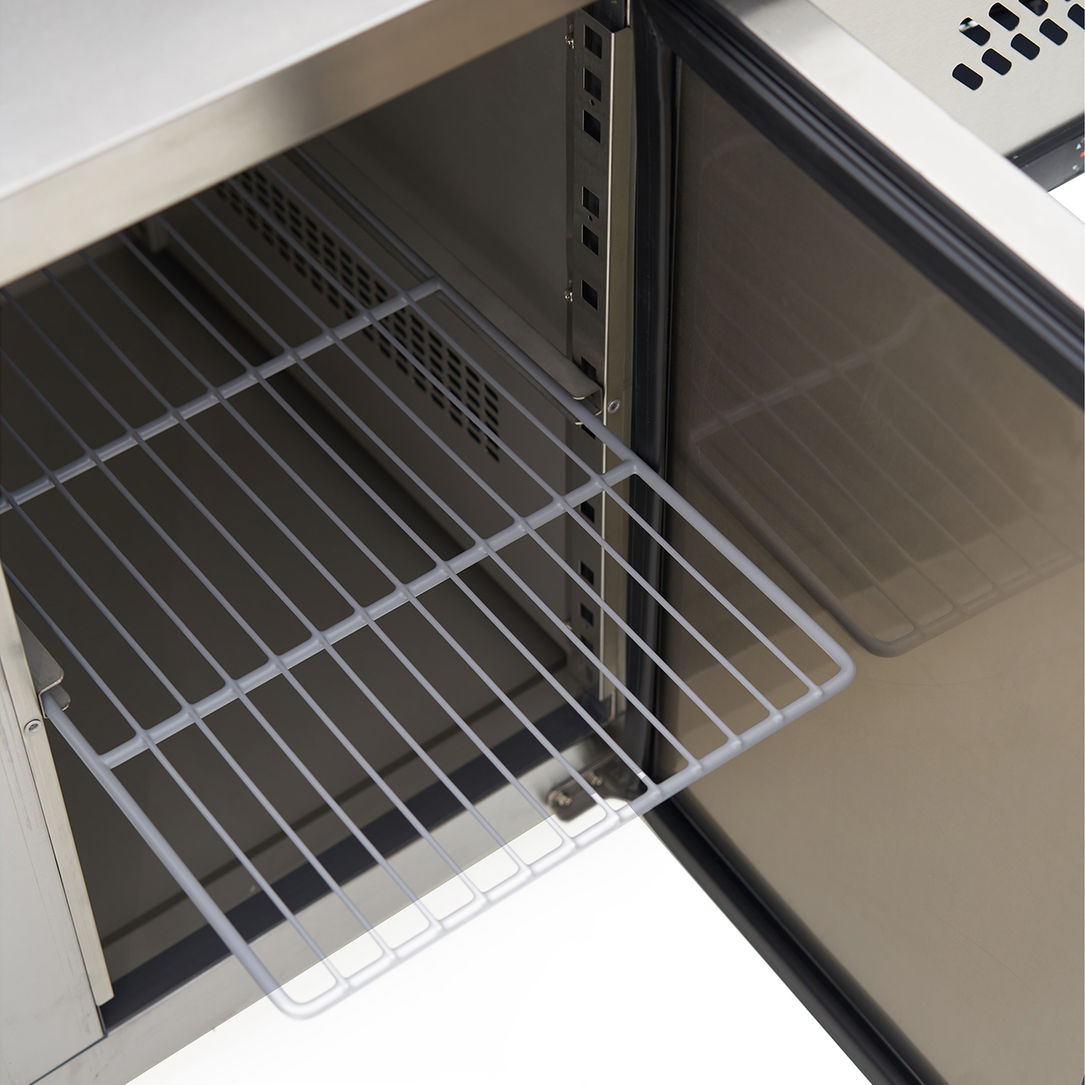 SH2000/800 Commercial Sandwich Prep Table with Refrigerator Stainless Steel