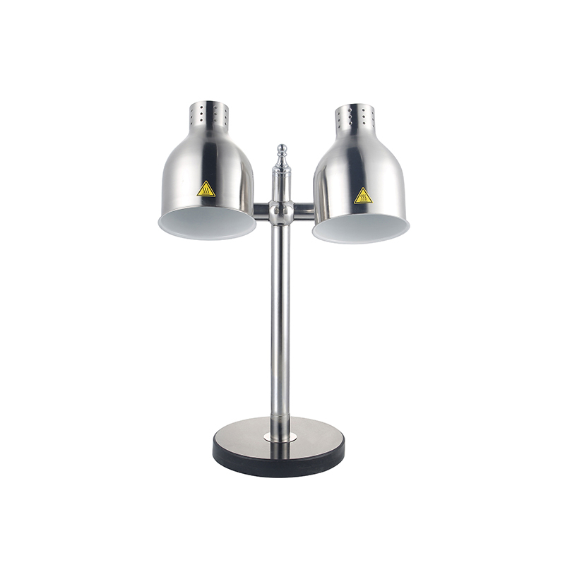 Single Double Head Commercial Food Warming Lamp Stainless Steel Buffet Lamp