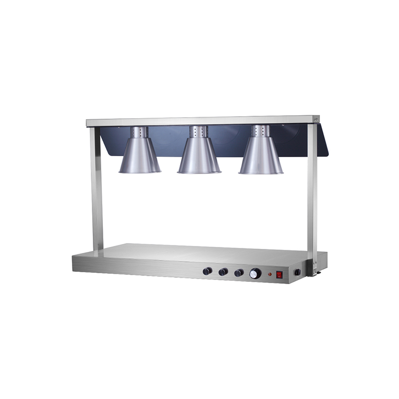 3-Head Commercial Food Warming Lamp with Stainless Steel Base Buffet Catering Heat Lamp