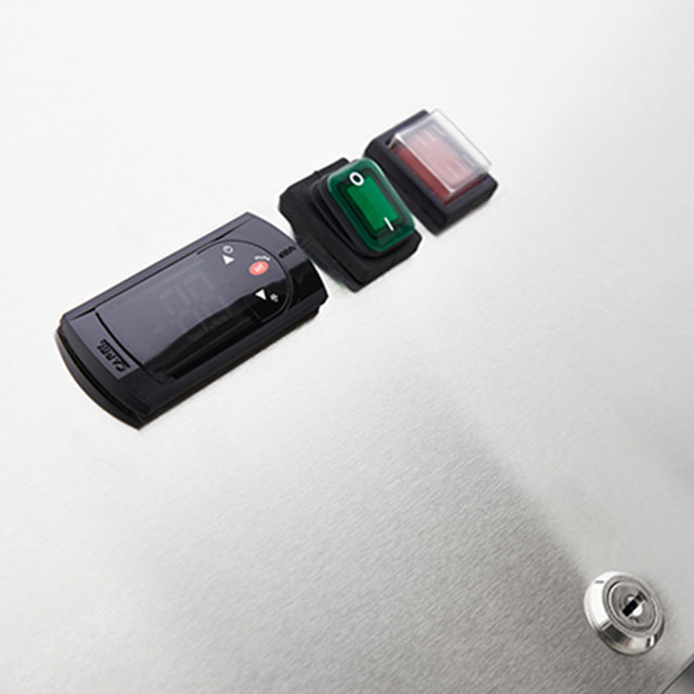 European style stainless steel commercial upright chiller