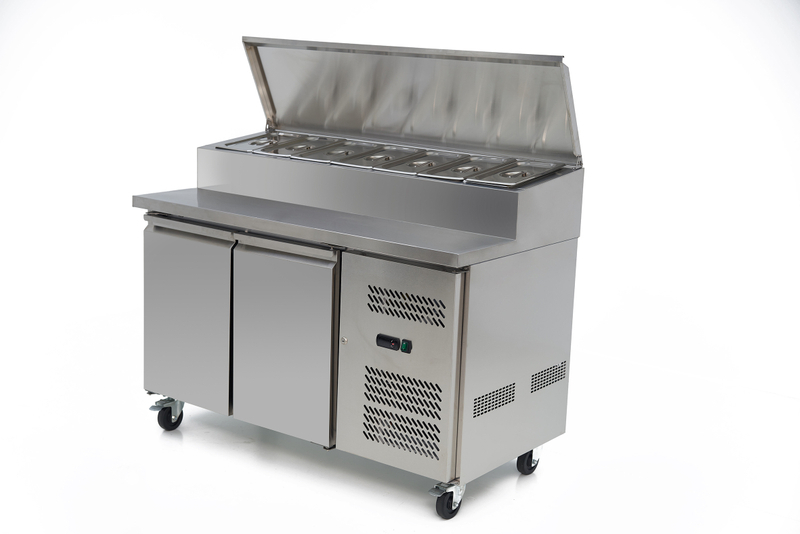 SH2000/800 Commercial Sandwich Prep Table with Refrigerator Stainless Steel