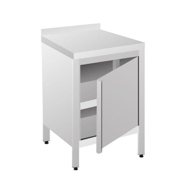 Work Cupboard Stainless Steel with Back Splash for Commercial Kitchen